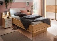 WIEMANN Bett Kiruna, Bettgestell, Bettrahmen, Eiche Nachbildung, Polsterkopfteil