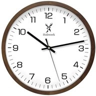 Holzwerk Wanduhr Designer Loft Holz Quarz Wand Uhr (Nahezu lautloses Uhrwerk, analog,