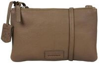 Burkely Umh&auml;ngetasche Double Pocket Zip, aus echtem Leder braun