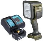 Makita Baustrahler DML 812 SF1 18 V 1250 lm LED Olive Gr&uuml;n + 1x Akku 3,0 Ah +