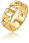 Kuzzoi Silberring Herren Chunky Chain Look Panzerglieder 925 Silber