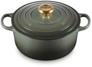 LE CREUSET Br&auml;ter Br&auml;ter mit Deckel 24 cm Signature Thyme, Gusseisen,...