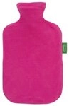 Fashy W&auml;rmflasche W&auml;rmflasche mit Flauschbezug Vliesbezug Fleecebezug 2L Magenta