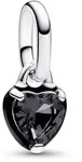 Pandora Charm Kristall Silber Schwarzes Chakra Herz
