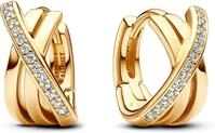 Pandora Ohrring-Set Pandora &Uuml;berkreuzte Pav&eacute; Creolen 263150C01 Ohrringe