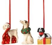 Villeroy & Boch Weihnachtsbaumkugel Nostalgic Ornaments Ornamente Hunde 3tlg