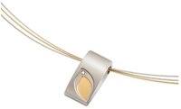 Boccia Kettenanh&auml;nger Brillant Anh&auml;nger Titan teils goldplattiert 07004-03