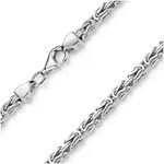 Materia K&ouml;nigskette Herren massiv 3mm K56, aus 925 Sterling Silber silberfarben 80