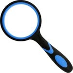 WESTCOTT Handlupe WESTCOTT Lupe schwarz/blau 5-fach, &Oslash; 50 mm