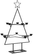vidaXL K&uuml;nstlicher Weihnachtsbaum Metall-Weihnachtsbaum zum Dekorieren Schwarz...
