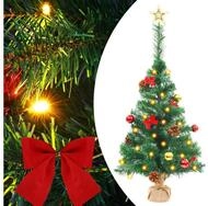 vidaXL K&uuml;nstlicher Weihnachtsbaum K&uuml;nstlicher Weihnachtsbaum mit Beleuchtung &