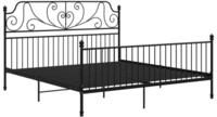 vidaXL Bettgestell, Bettrahmen Schwarz Metall 180x200 cm