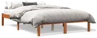 vidaXL Bettgestell, Massivholzbett Wachsbraun 120x200 cm Kiefer