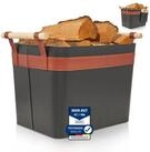 OAKAGE Kaminholzkorb Holzkorb f&uuml;r Kaminholz Gro&szlig; aus veganem Leder...
