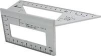 FAMEX Zimmermannswinkel 12566 3-D-Anschlag-Gehrungswinkel, (45&deg;/90&deg; (32722), 1-St),