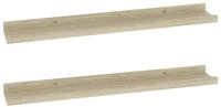 vidaXL Wandregal, Regale 2 Stk. Sonoma-Eiche 60x9x3 cm