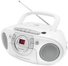 Soundmaster SCD5100 Wei&szlig; Radiorekorder mit CD-Spieler und Kassettendeck