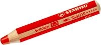 STABILO Buntstift Holzfarbstift woody 3 in 1 STABILOrot (5 St&uuml;ck)