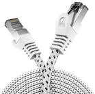 deleyCON deleyCON 0,25m RJ45 Nylon Netzwerkkabel mit CAT7 Rohkabel S-FTP PiMF