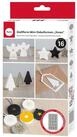 Rayher Modellierwerkzeug Mini Dekoformen X-Mas Silikon, 16 Motive