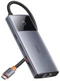 Baseus USB-HUB 6in1 USB-A/USB-C/USB-C PD/HDMI/RJ45 &ndash; schwarz USB-Adapter