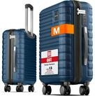 Travely Koffer Polycarbonat Handgep&auml;ck Koffer 55x40x20cm - f&uuml;r Ryanair Lufthansa