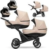 KUNERT Zwillings-Kombikinderwagen 3 in1 Zwillingskinderwagen BOOSTER mit...