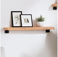 vidaXL Wandregal, Wandregal Hellbraun 60x10x4 cm Massivholz Eiche Behandelt