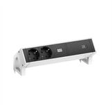Bachmann DESK2 2xSchutzkontakt USB C Steckdosenleiste (Kabell&auml;nge 0.2 m), USB