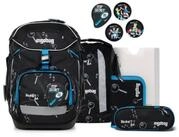 ergobag Schulrucksack Pack (6tlg., Federm&auml;ppchen, Sportrucksack, Heftebox,