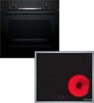 BOSCH Backofen-Set HBD230CR63, mit Teleskopauszug nachr&uuml;stbar, Gleichm&auml;&szlig;ige