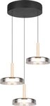 TRIO Leuchten LED Pendelleuchte CELESTE dimmbare LED H&auml;ngelampe aus Metall Glas &