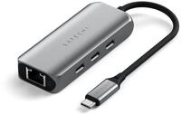 Satechi USB-C 4-Port Hub with 2.5 Gigabit Ethernet space Netzwerk-Switch