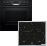BOSCH Induktions Herd-Set HND675LS67, mit Backwagen, Pyrolyse-Selbstreinigung,