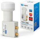 HB-DIGITAL LNB Twin f&uuml;r 2 Teilnehmer UHD 202 W LTE Filter wetterfest wei&szlig;