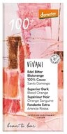 Vivani S&uuml;&szlig;igkeit Edelkakaotafel - Edel Bitter Blutorange 100% Cacao 90g