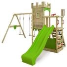 FATMOOSE Spielturm BoldBaron mit Schaukel, Rutsche & Kletterwand, Kletterturm aus