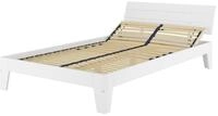 ERST-HOLZ Massivholzbett Doppelbett Massivholzbett Kiefer wei&szlig; &uuml;berlang 160x220 cm,