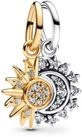 Pandora Charm Sonne 763585C01, Sonne, Mond, Freundschaft, Zirkonia