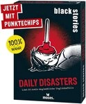 Moses. Verlag Spiel Black Stories Daily Disasters, Familienspiel, Made in Europe
