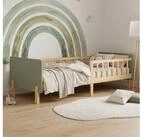 Homestyle4u Kinderbett 90x200 Holzbett Einzelbett Rausfallschutz Gestell...
