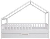 Ticaa Hausbett Lou mit Rausfallschutz und Zusatzbett, aus Kiefer, - Hausbett mit