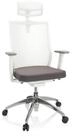 hjh OFFICE Drehstuhl Profi B&uuml;rostuhl Aspen White Pro Stoff / Netzstoff (1 St),