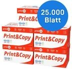 print24 Druckerpapier Kopierpapier 25000 Blatt A4 80g Premium Wei&szlig; PEFC zertifiziert