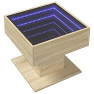 vidaXL Couchtisch LED-Couchtisch Sonoma Eiche 50x50x45 cm Holzwerkstoff (1-St)
