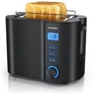 Arendo Toaster Edelstahl, 2 Scheiben Kurz, Kurzschlitz, Display,...