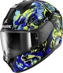 SHARK HELMETS Motorradhelm SHARK RIDILL 2 RAGING BEAST KBG, Black Blue Green, Gr. M