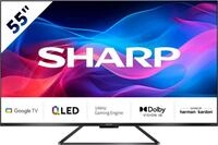 Sharp 4T-C55GRx QLED-Fernseher (139 cm/55 Zoll, 4K Ultra HD, Smart-TV, Google...