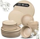 Moritz & Moritz Kombiservice NORDIC 18tlg Geschirrset Taupe (18-tlg), 6...
