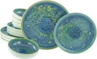 CreaTable Teller-Set Yuki, Teller Set 12-tlg (12-tlg), 4 Personen, Steinzeug,